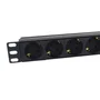 Phasak Regleta para Rack BNS 1518 8 Tomas Schuko Negro